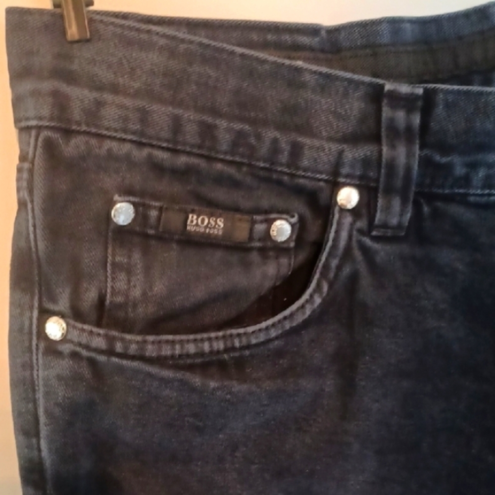 HUGO BOSS Faded Black Denim Jeans / Pants, 38W / 32L
